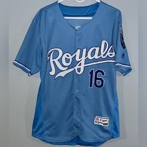 Bo Jackson Kansas City Royals MLB Throwback Majestic Authentic Baseball Jersey
